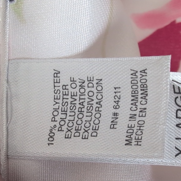 Y2K 90's Vtg Babydoll Silky Floral Slip Dress Cowl Neck Sequin Lace Nightgown XL - Picture 16 of 17